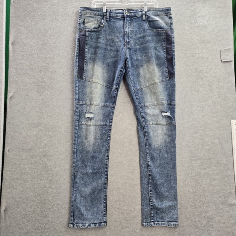 VINTAGE Southpole Men Jeans 38x34 Denim FLEX THE MOVEMENT‎ Distressed Y2K